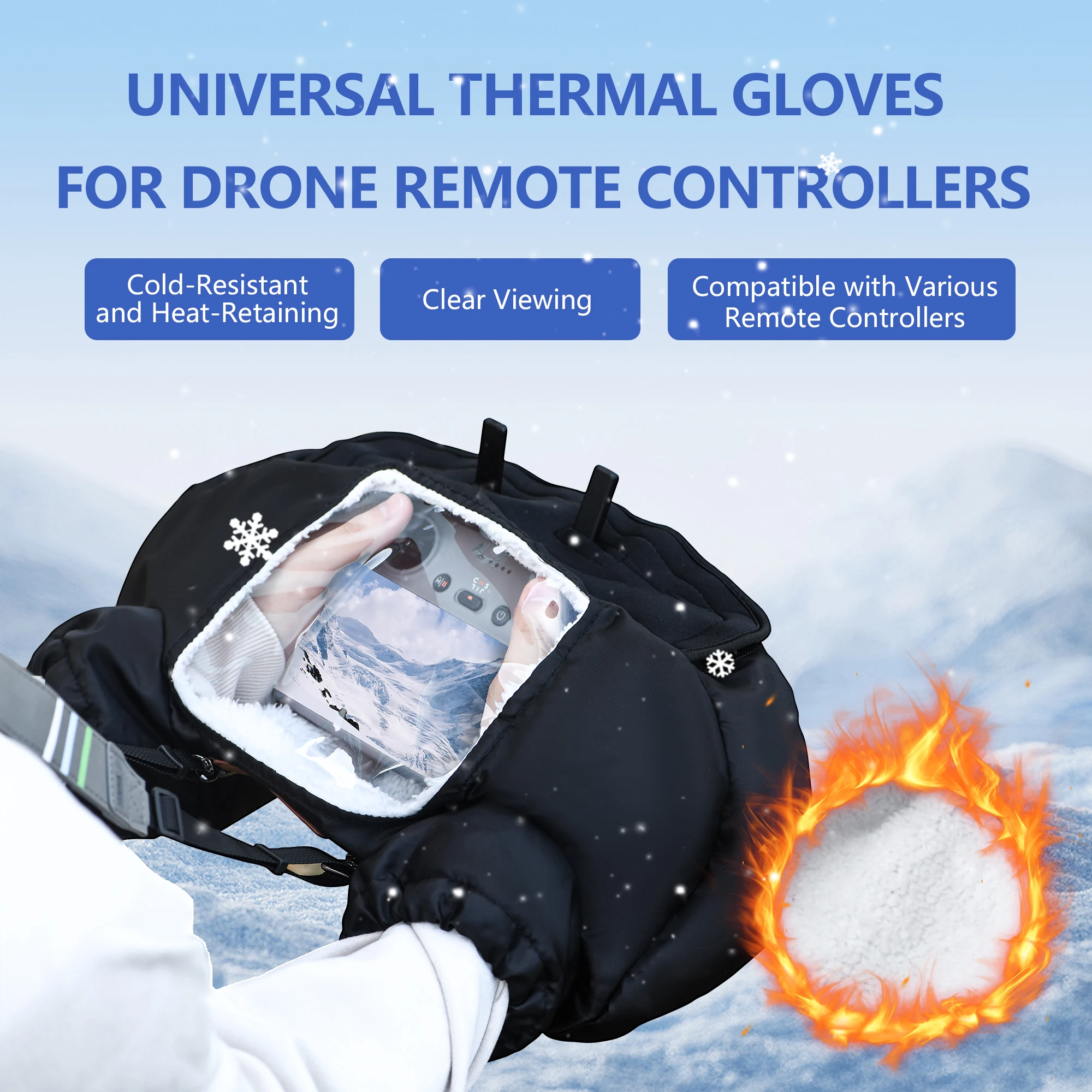Dji Drone Mini 3 - Guanti Invernali Caldi per Piloti di
